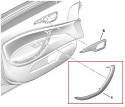 SP 96785143CL - Door Pull Trim Right